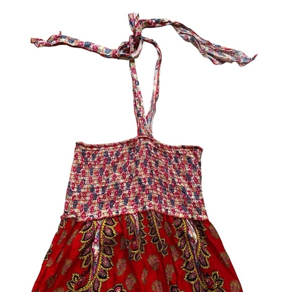 Ellison Halter Smock Maxi Dress I Size: L - Picture 4 of 10